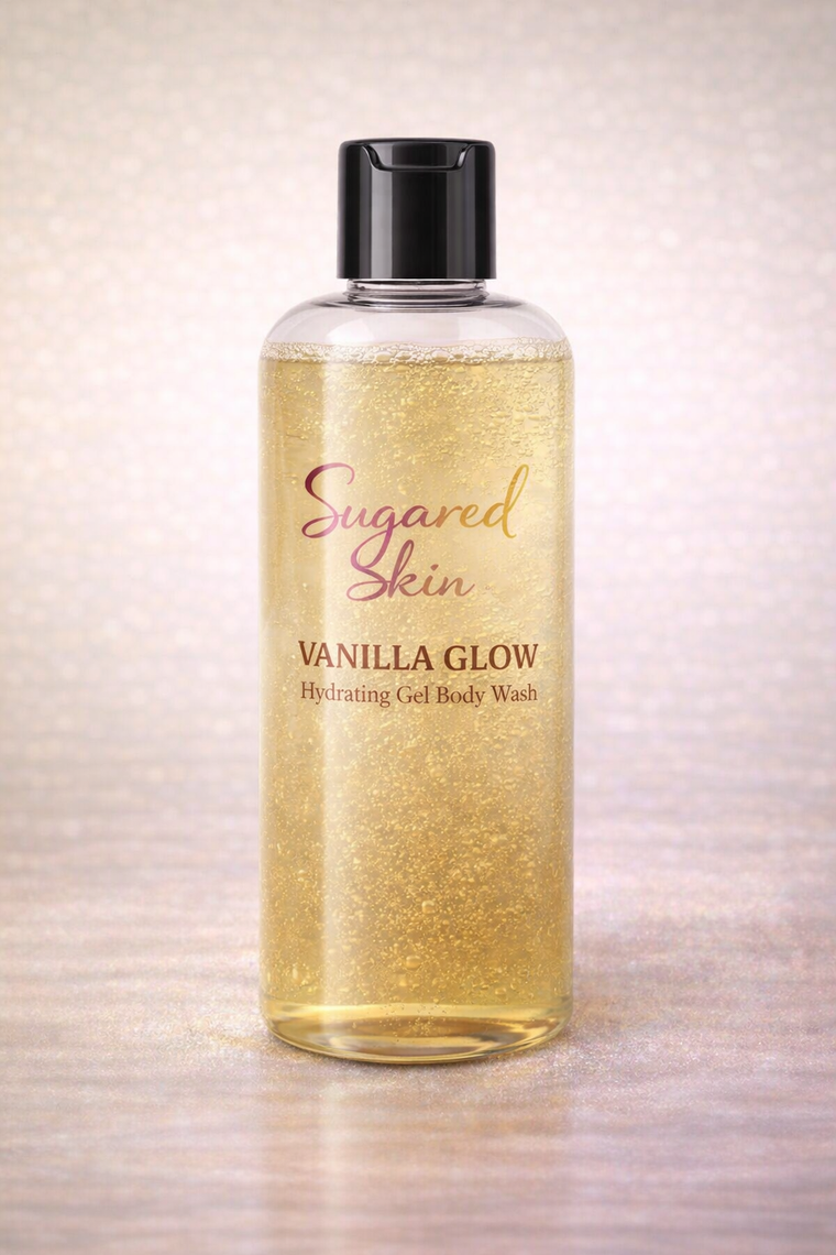 Sugared Skin Vanilla Glow Nourishing & Moisturizing Body Wash 8oz.